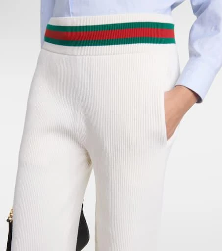 Gucci Ribbed-knit wool sweatpants 4