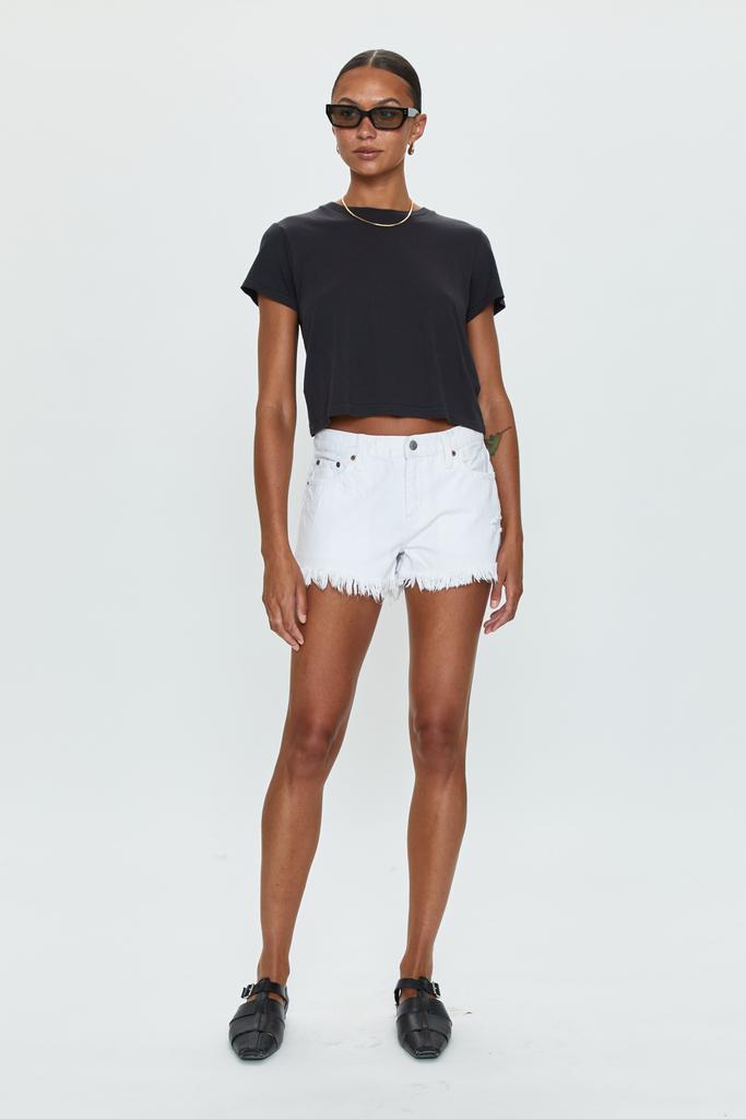 Pistola Denim Gigi Low Rise Short - White Vintage