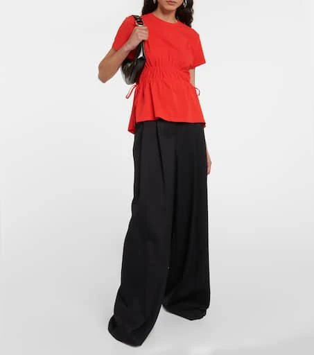 Proenza Schouler White Label ruched cotton-blend T-shirt 2