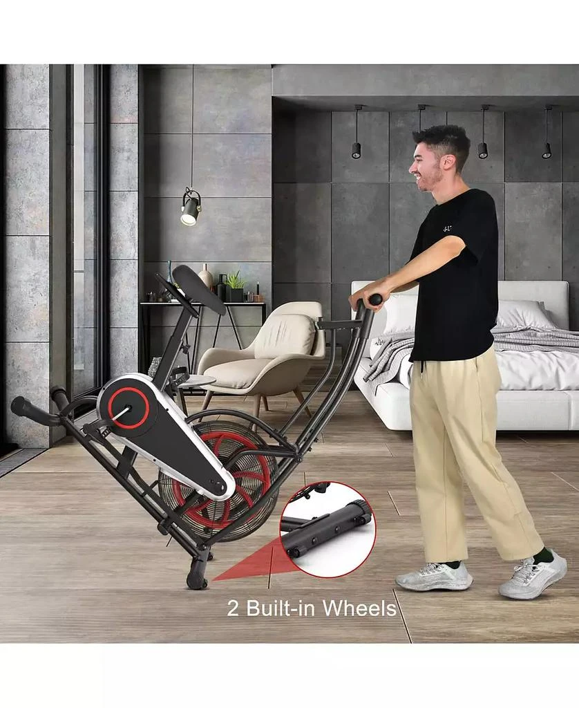 VEBREDA Upright Air Bike with Unlimited Resistance 8