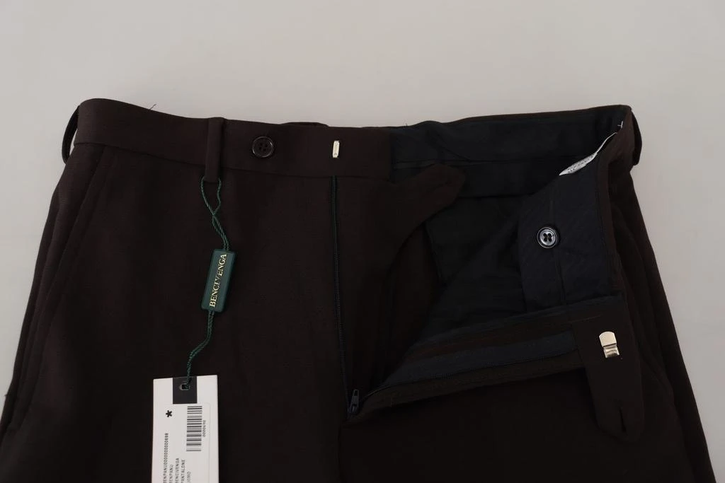 BENCIVENGA BENCIVENGA Brown Straight Fit Formal  Pants 4