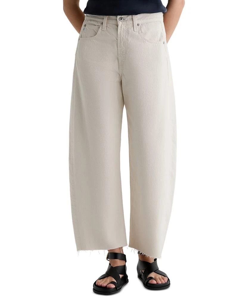 AG Hattie High Rise Crop Barrel Jeans in Opal Stone 1