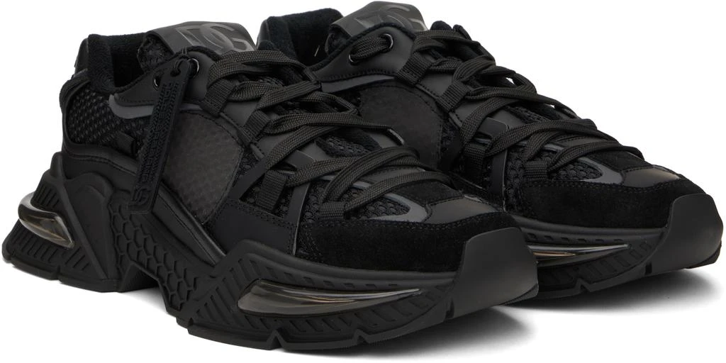 Dolce 
Gabbana Black Mixed-Material Airmaster Sneakers 4