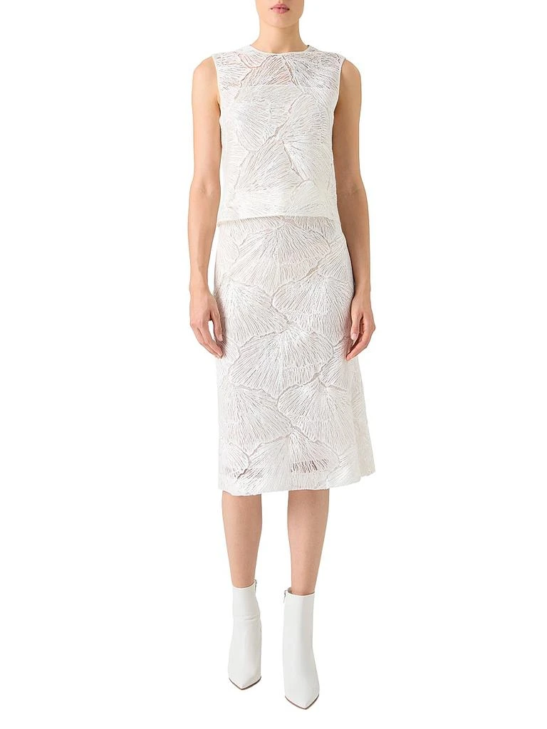 Akris Lacquered Fan Lace Top 2