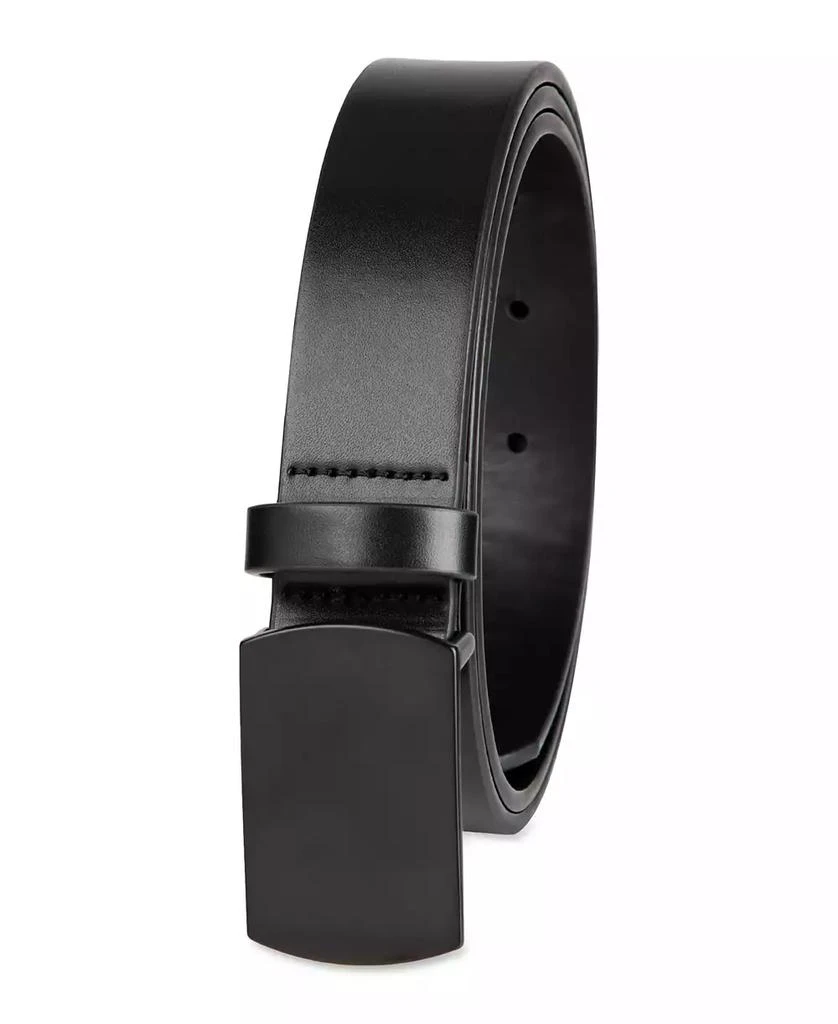 Alfani Men's Dress Casual Matte Black Plaque Buckle Belt 2