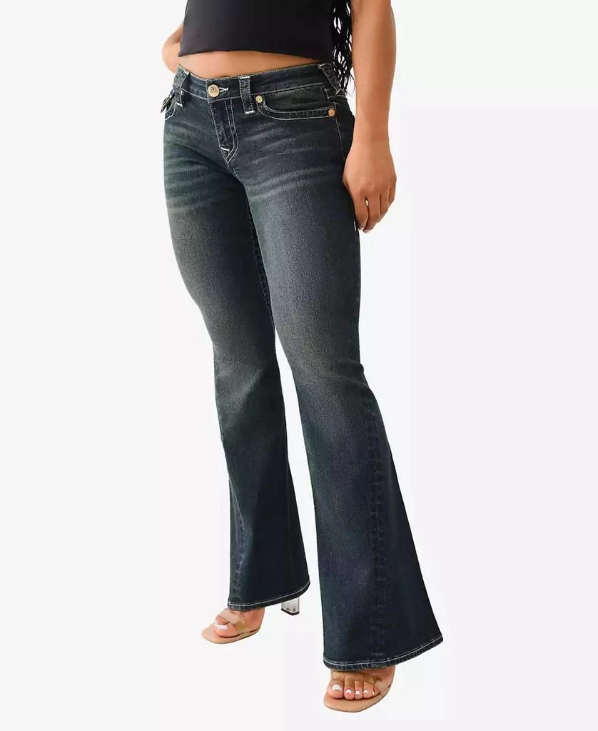 True Religion Women's Joey Low Rise Flare Flap Jean 3