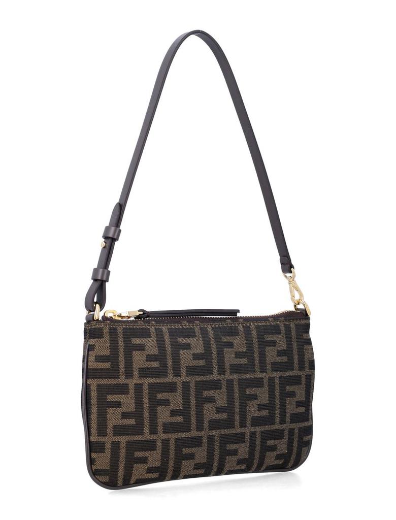 Fendi Fendi Flat Baguette Ff Jacquard Pouch