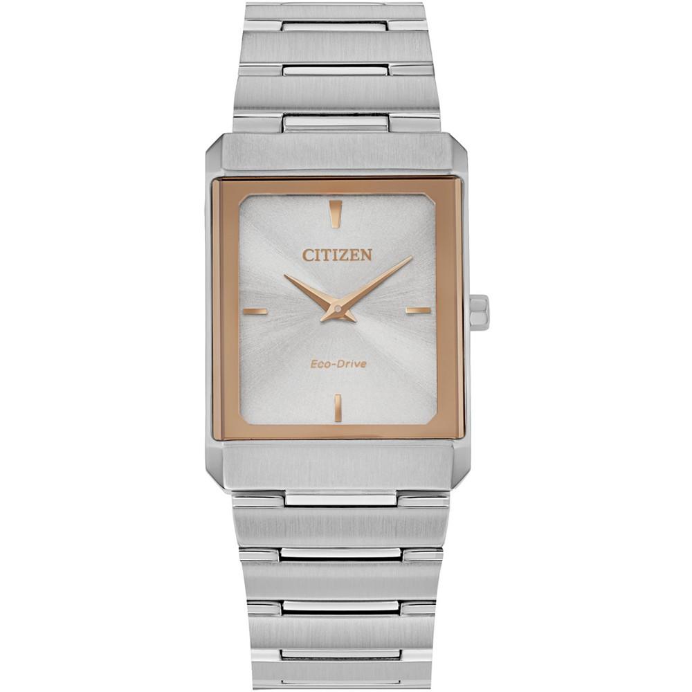 Citizen Eco-Drive Unisex Stiletto Stainless Steel Bracelet Watch 25x35mm