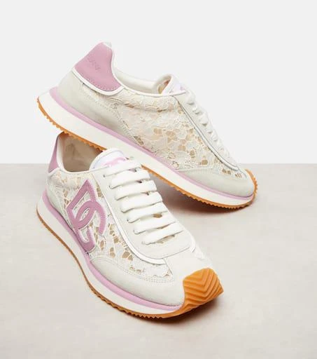 Dolce
Gabbana DG Cushioned leather-trimmed sneakers 5