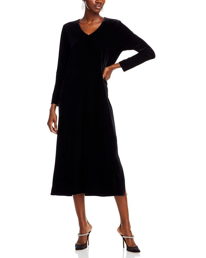 Caroline Rose Velvet Midi Dress