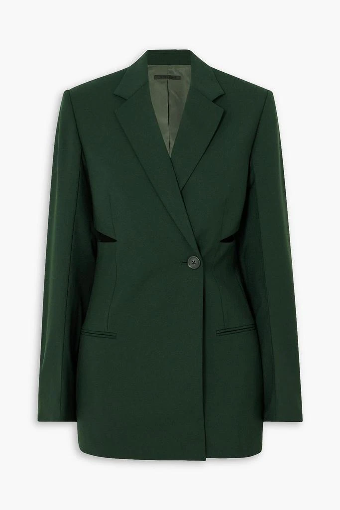 Helmut Lang Slash double-breasted cutout stretch-twill blazer 1
