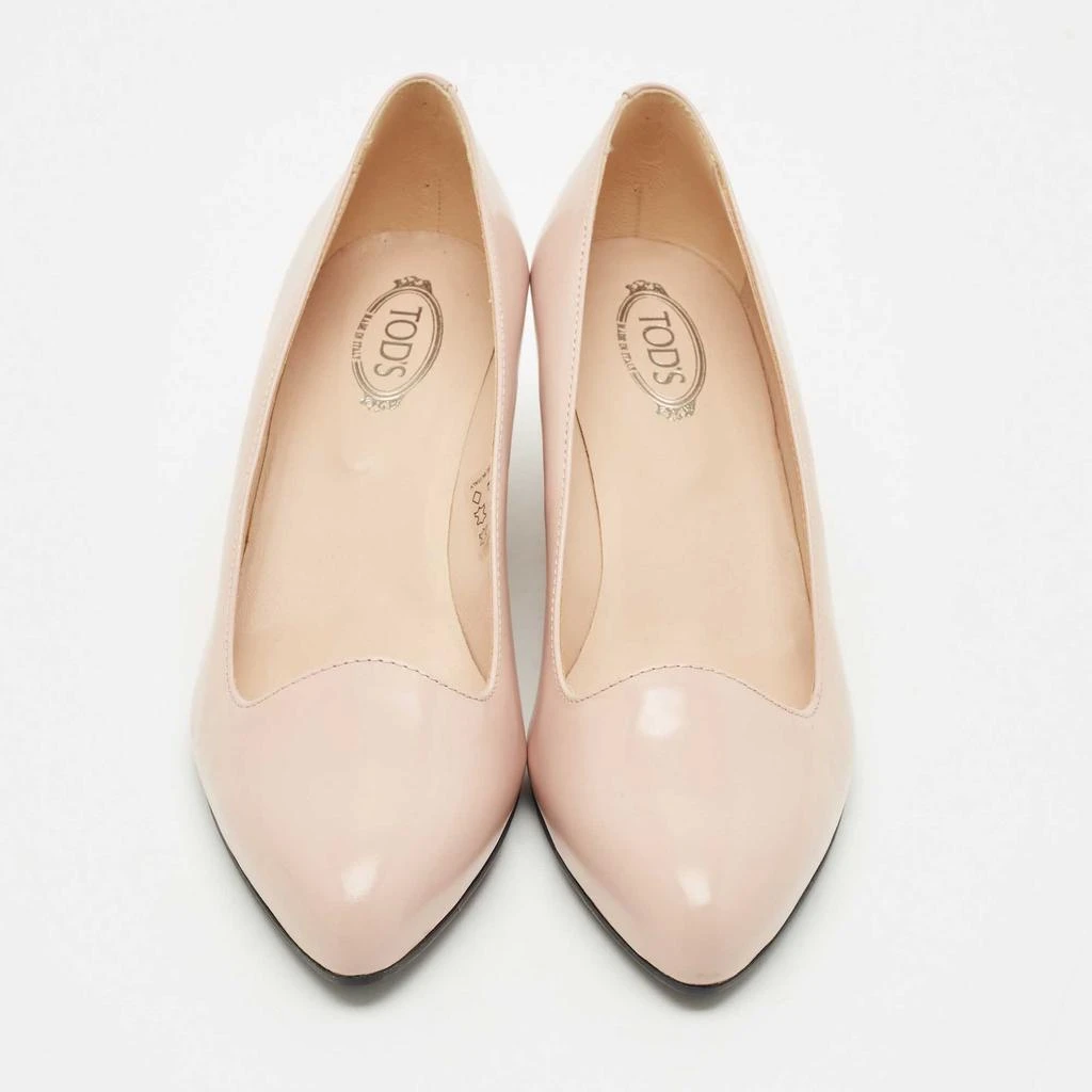 Tod's Tod's Blush Pink Leather Almond Toe Wedge Pumps Size 39 3