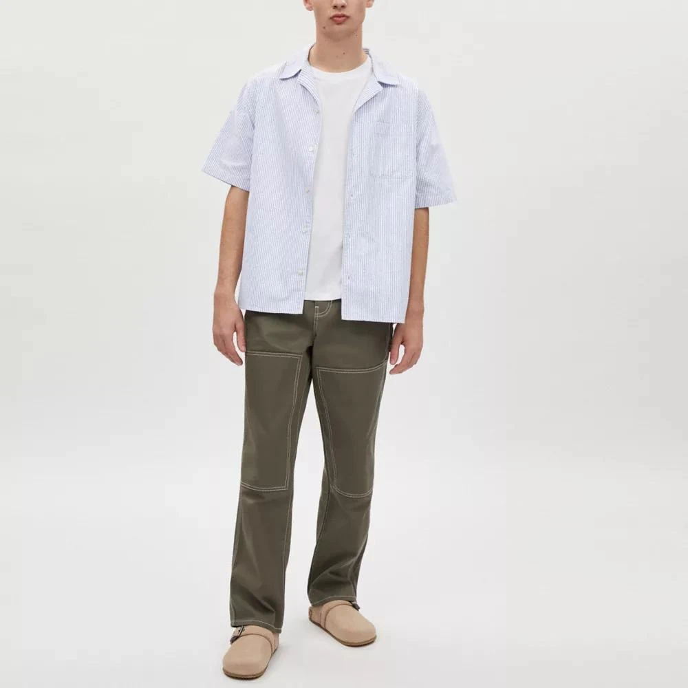 Coach Oxford Striped Camp Shirt 2