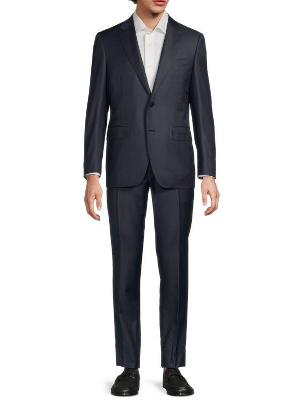 Canali Modern-Fit Solid Wool Two-Button Suit