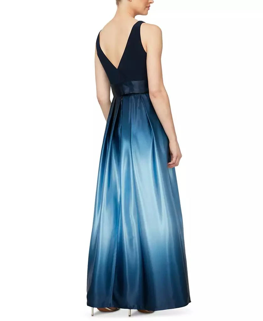 SL Fashions Ombré Satin Bow Sash Gown 2