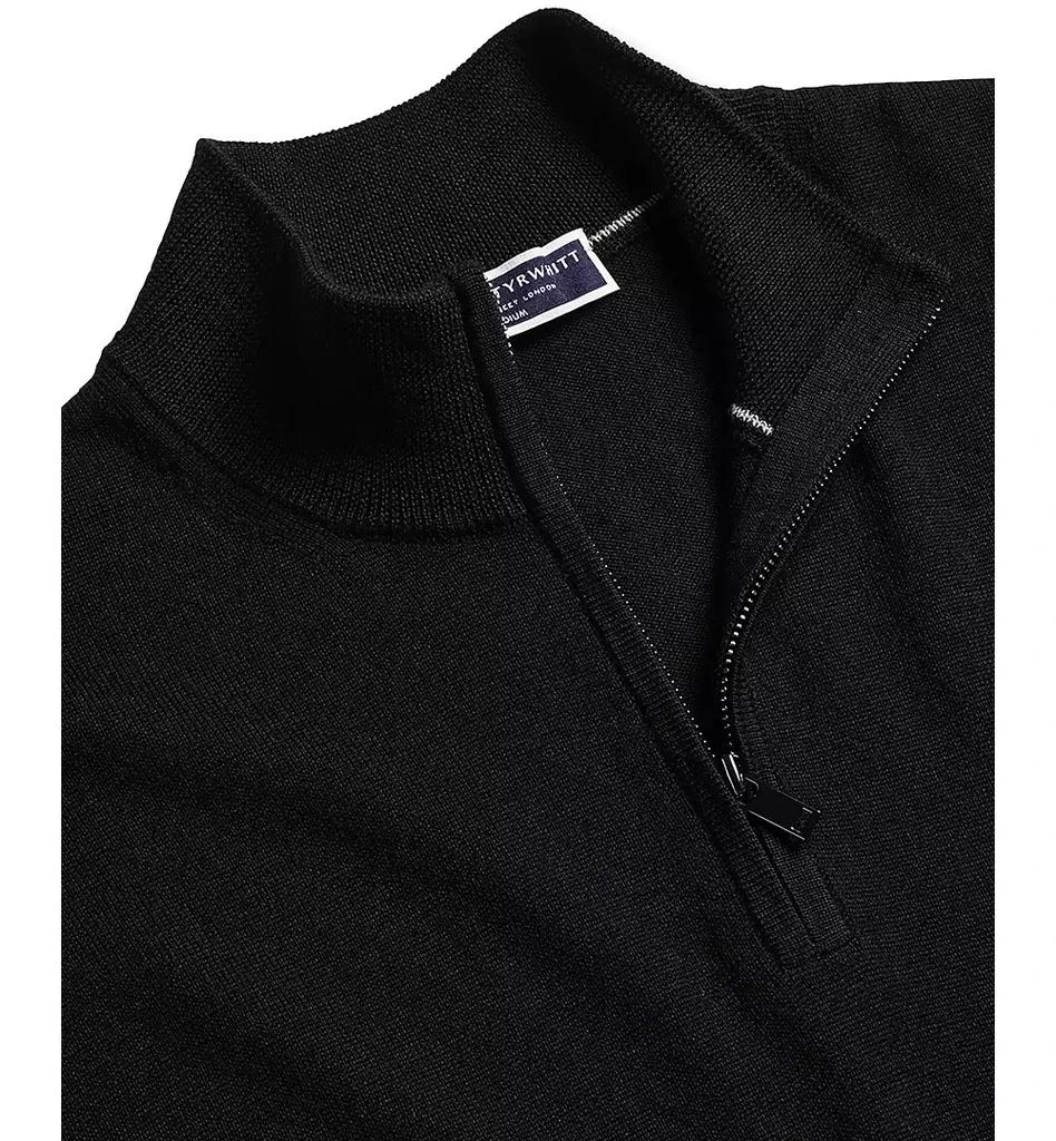 Charles Tyrwhitt Men's Long Sleeve Quarter-Zip Merino Wool Sweater 9