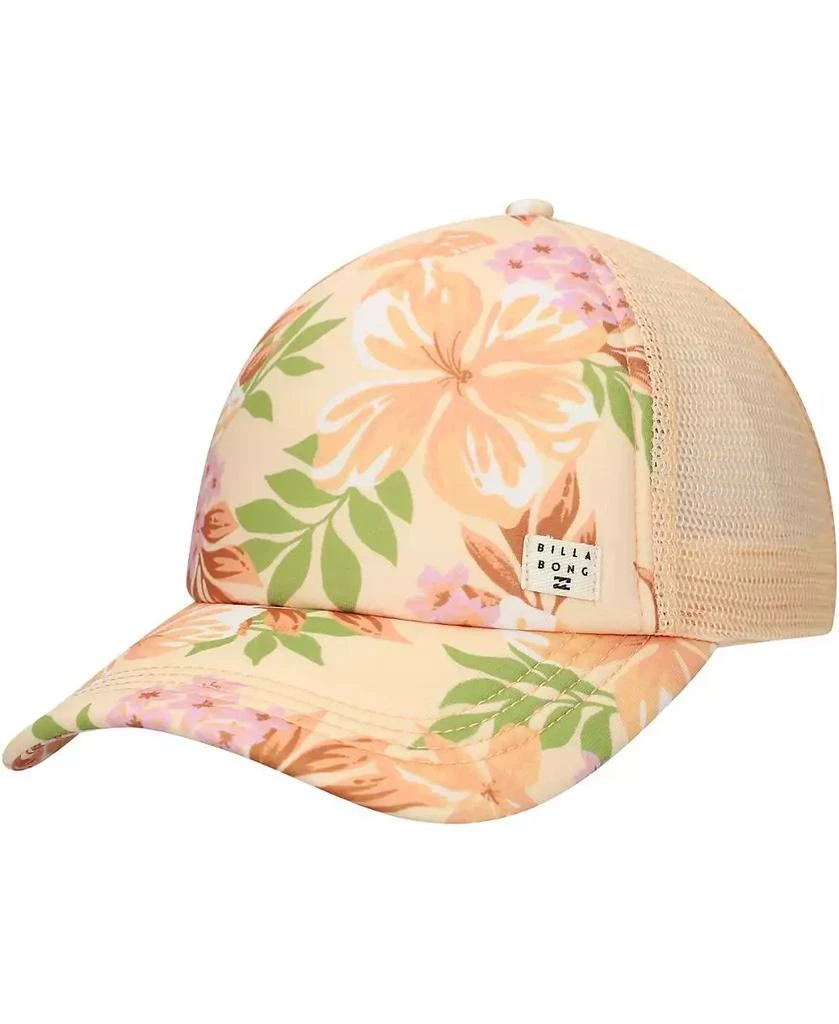 Billabong Women's Orange Heritage Mashup Trucker Adjustable Hat 1