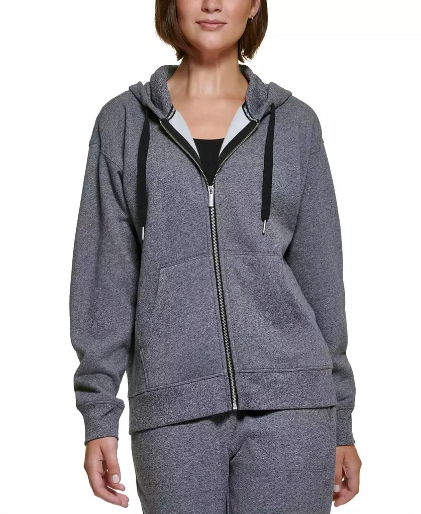 Calvin Klein Women
s Fleece Long-Sleeve Zip-Front Hoodie