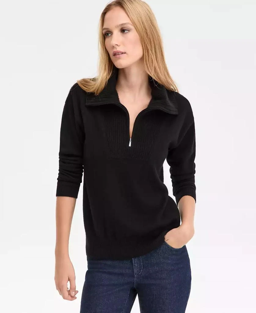 Charter Club 100% Cashmere Women's Quarter-Zip Sweater, Created for Macy's 1