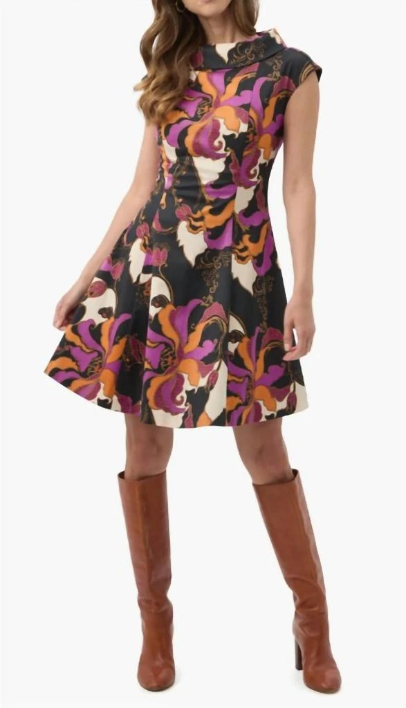vintage floral halter dress White & Blue Floral Halter Dress main image 0