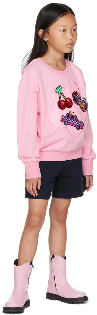Marc Jacobs Kids Pink Urban Jungle Detachable Patch Sweatshirt 4