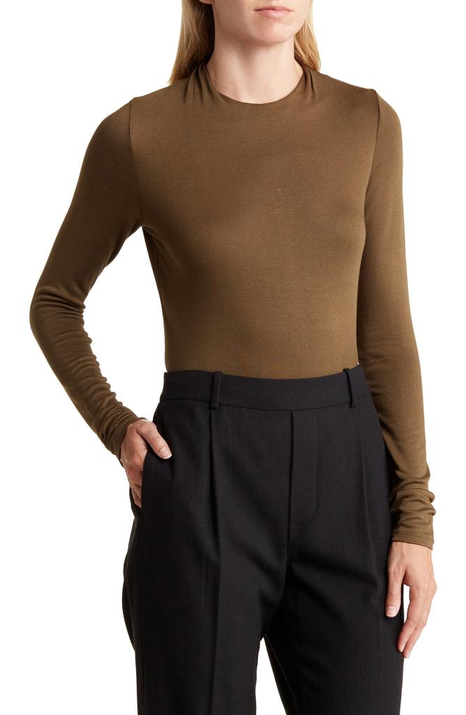 Vince Mock Neck Long Sleeve Top