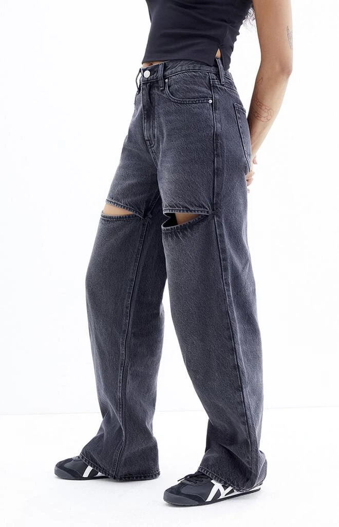 PacSun Cali Black Bow Baggy Boyfriend Jeans 3