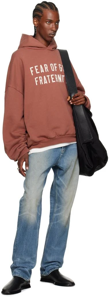 Essentials Burgundy Heavyweight Hoodie 5