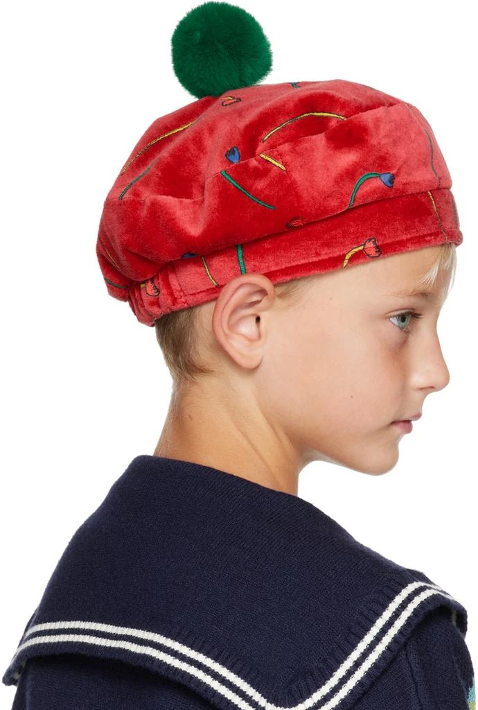 Jellymallow Kids Red Flower Beret 3