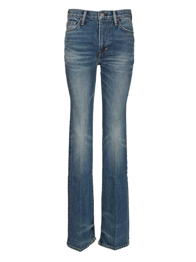 Tom Ford Tom Ford Japanese Stonewashed Comfort Denim Flare Jeans from Cettire