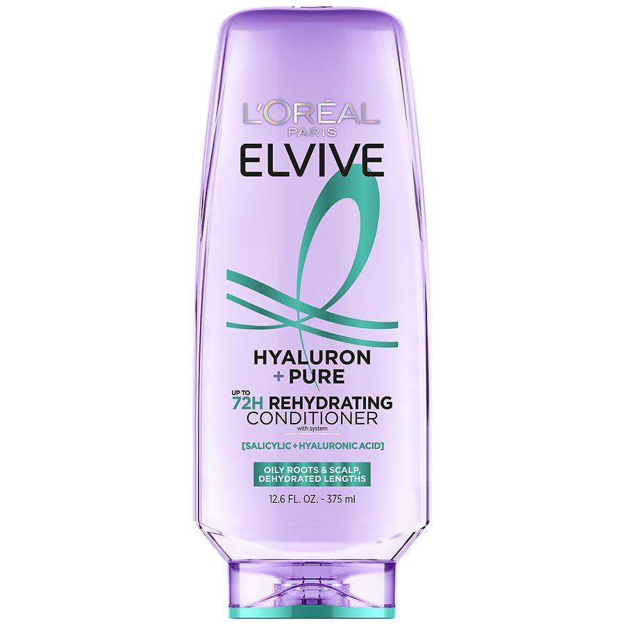 L'Oreal Paris Hyaluron Pure 72H Rehydrating Conditioner, Oily Hair