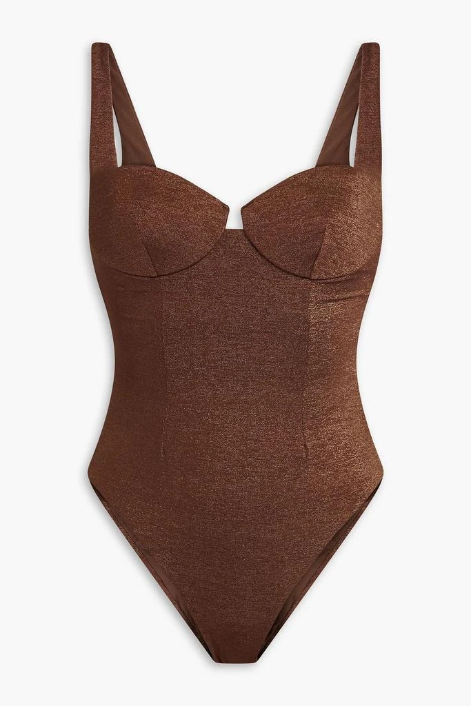 Onia Vida metallic underwired swimsuit 1