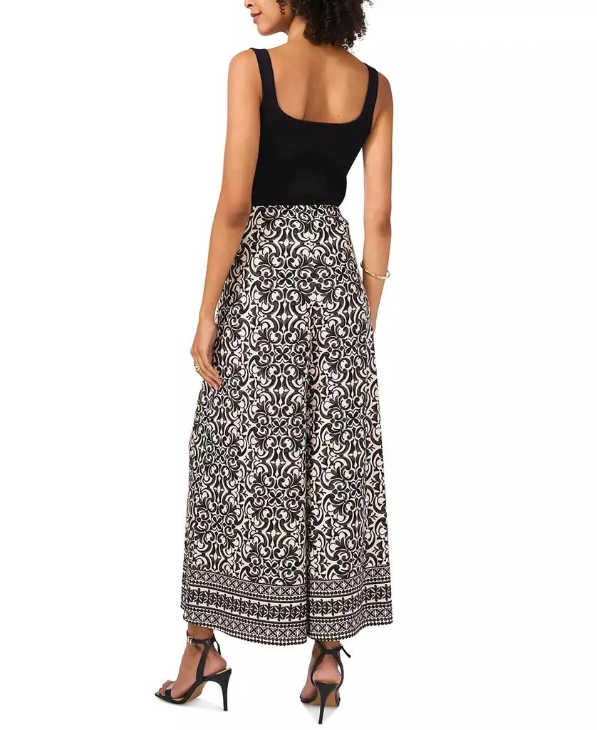 Vince Camuto Women's Printed Wide-Leg Pull-On Pants 4