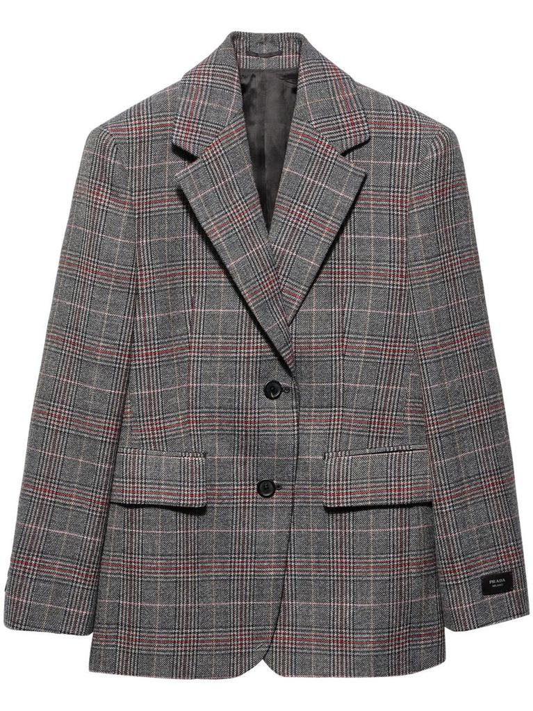 【関税＆送料込み】Prada Prince Of Wales Checked Jacket Prada Prince of Wales Checked Double-Breasted Jacket with