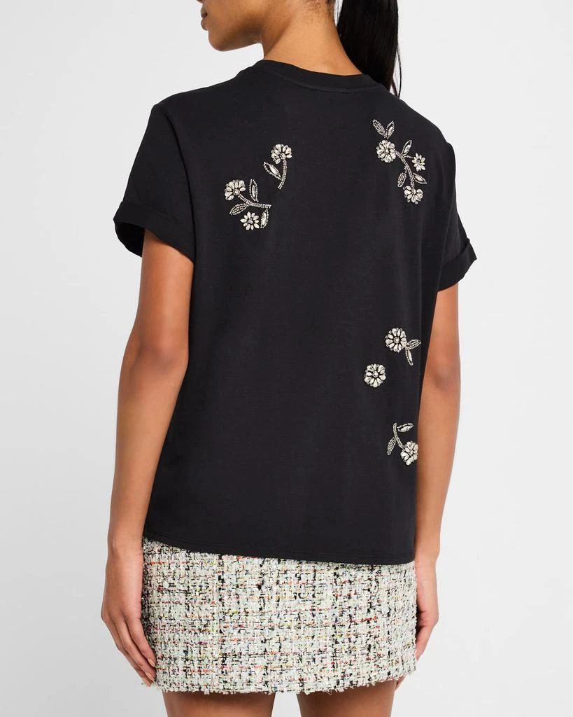 Cinq a Sept Bree Short-Sleeve Rhinestone Vine Tee 3
