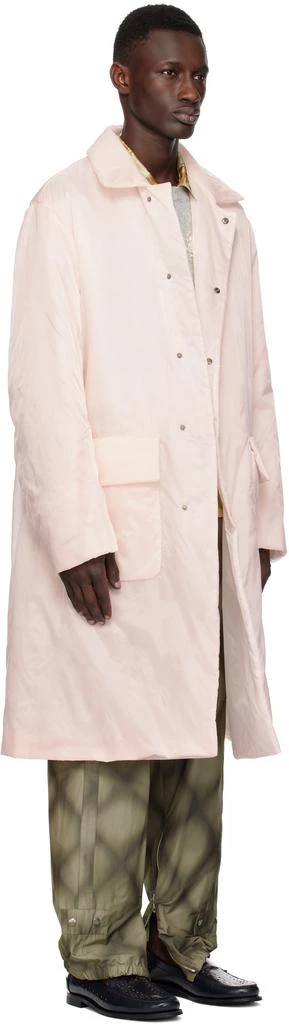 Dries Van Noten Pink Loose Fit Mac Coat 2