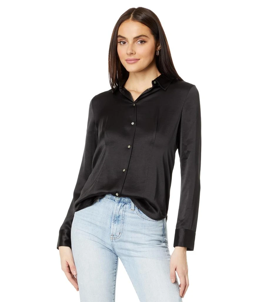 Madewell Darted Button-Up Shirt in Satin 1