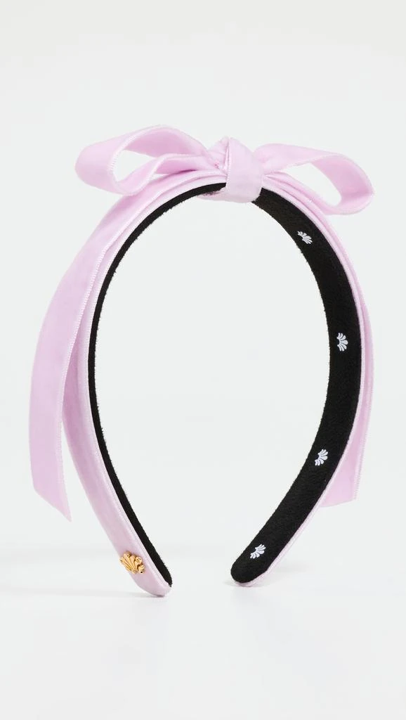 Lele Sadoughi Bardot Slim Velvet Headband 1