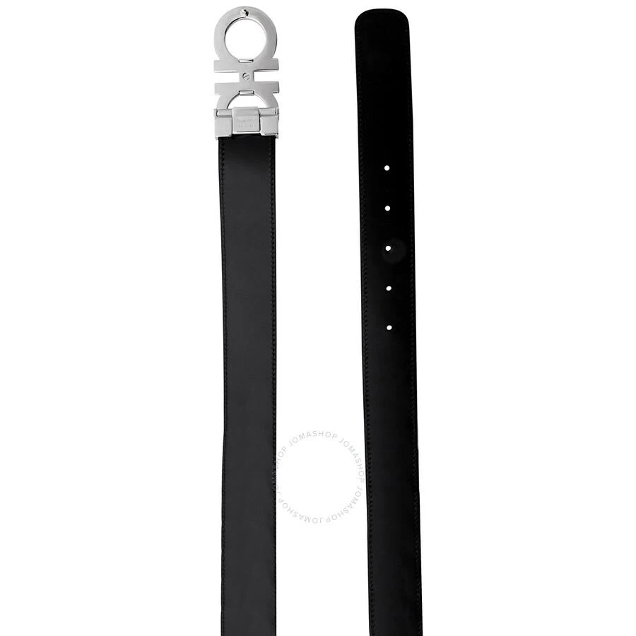 Salvatore Ferragamo Men's Black Adjustable And Reversible Gancini Belt 2