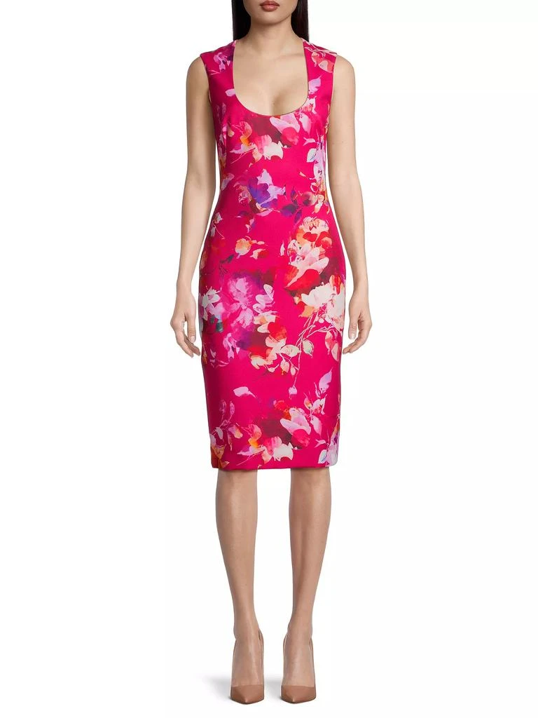 Black Halo Oriana Floral Sheath Dress 3