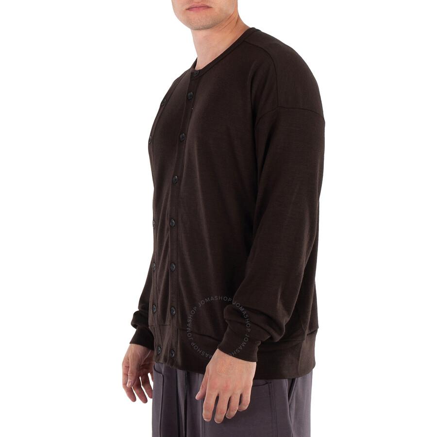 Viridi-Anne Viridi-Anne Men's Brown Wool Jersey Cardigan, Brand Size 3  (Medium)