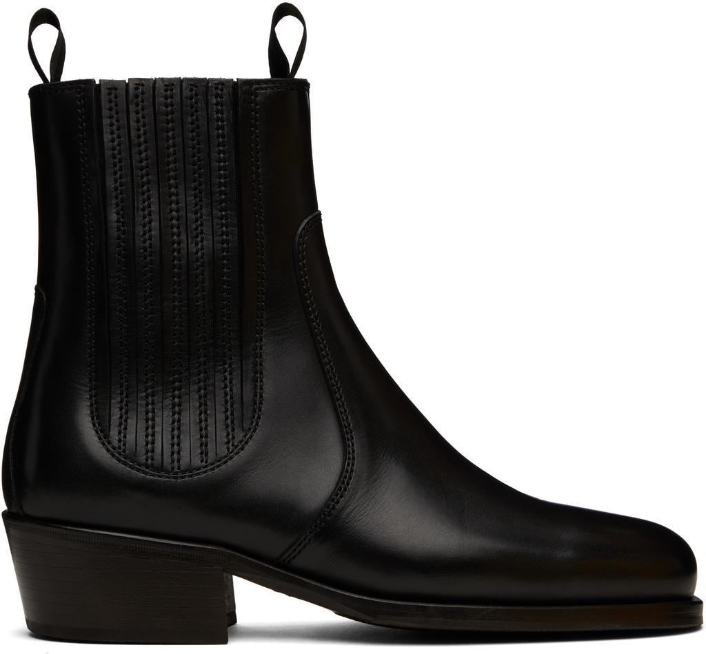 Lemaire Black Leather Chelsea Boots - Shoes - Free Shipping