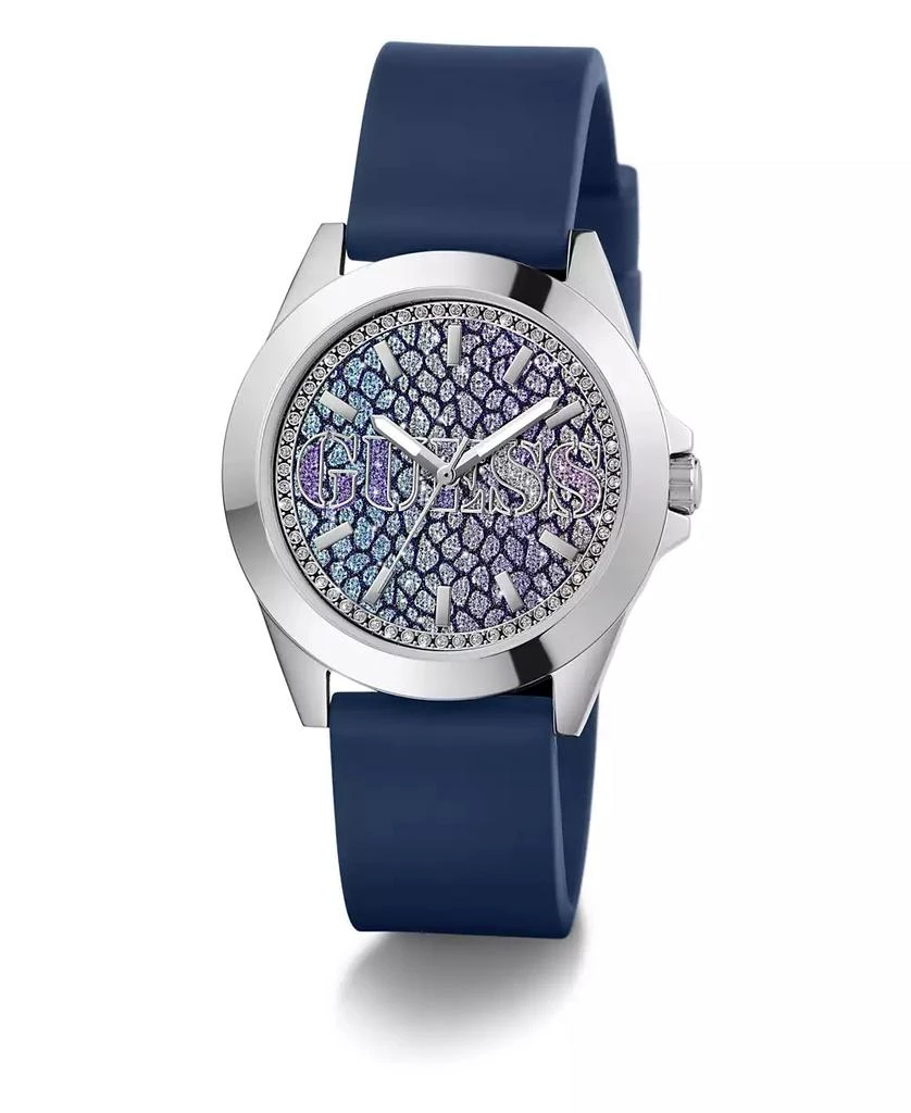 GUESS Women's Analog Blue Silicone Watch 36mm 6