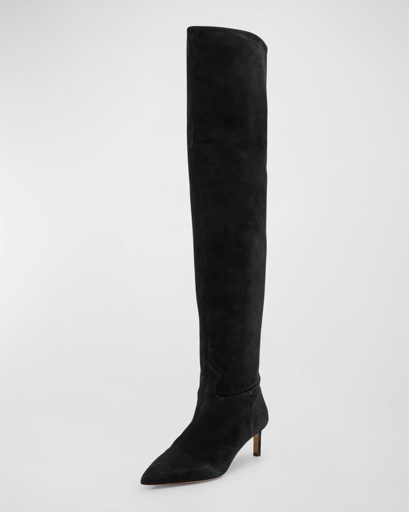Ulla Johnson Carolina Slouchy Suede Over-The-Knee Boots