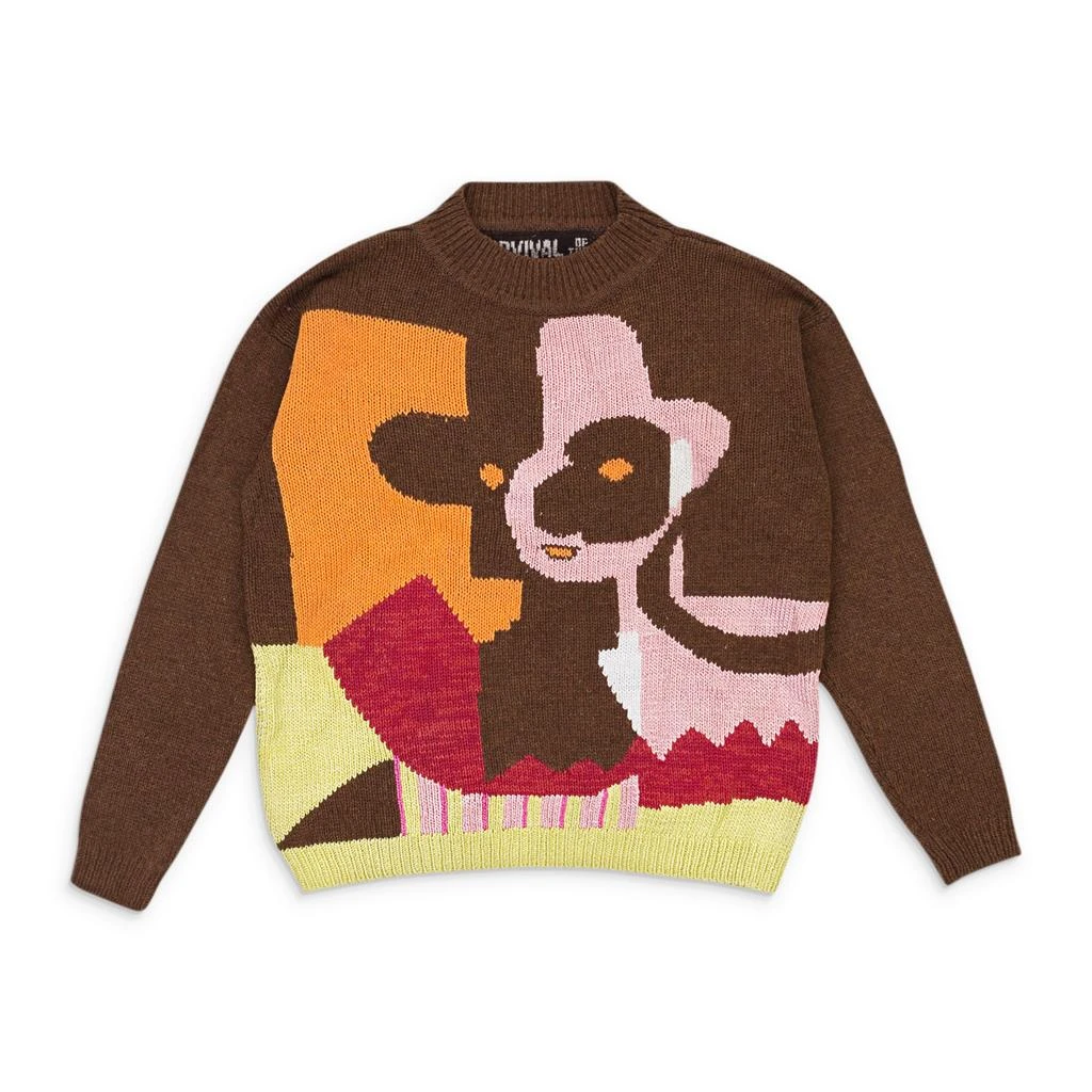 Survival Of The Fashionest SURVIVAL OF THE FASHIONEST PABLO PICASSO BROWN SWEATER 1