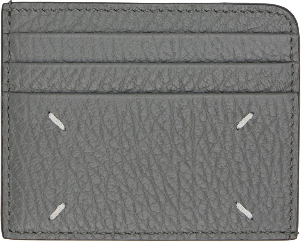 MAISON MARGIELA Gray Four Stitches Card Holder