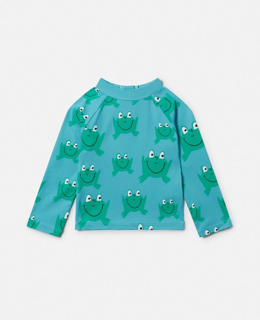 Stella McCartney Stella McCartney - Frog Print Swim Top, Blue/Green, Size: 12m 1