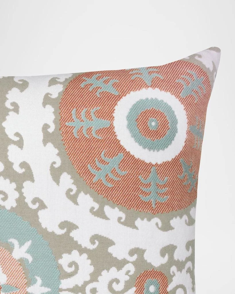 Elaine Smith Suzani Oasis Indoor/Outdoor Pillow, 22" Square 4