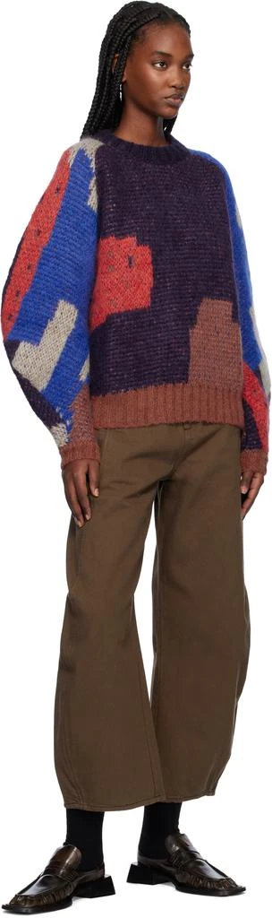 Shop Multicolor Mohairy Knit Sweater on Sale at BeyondStyle – Get