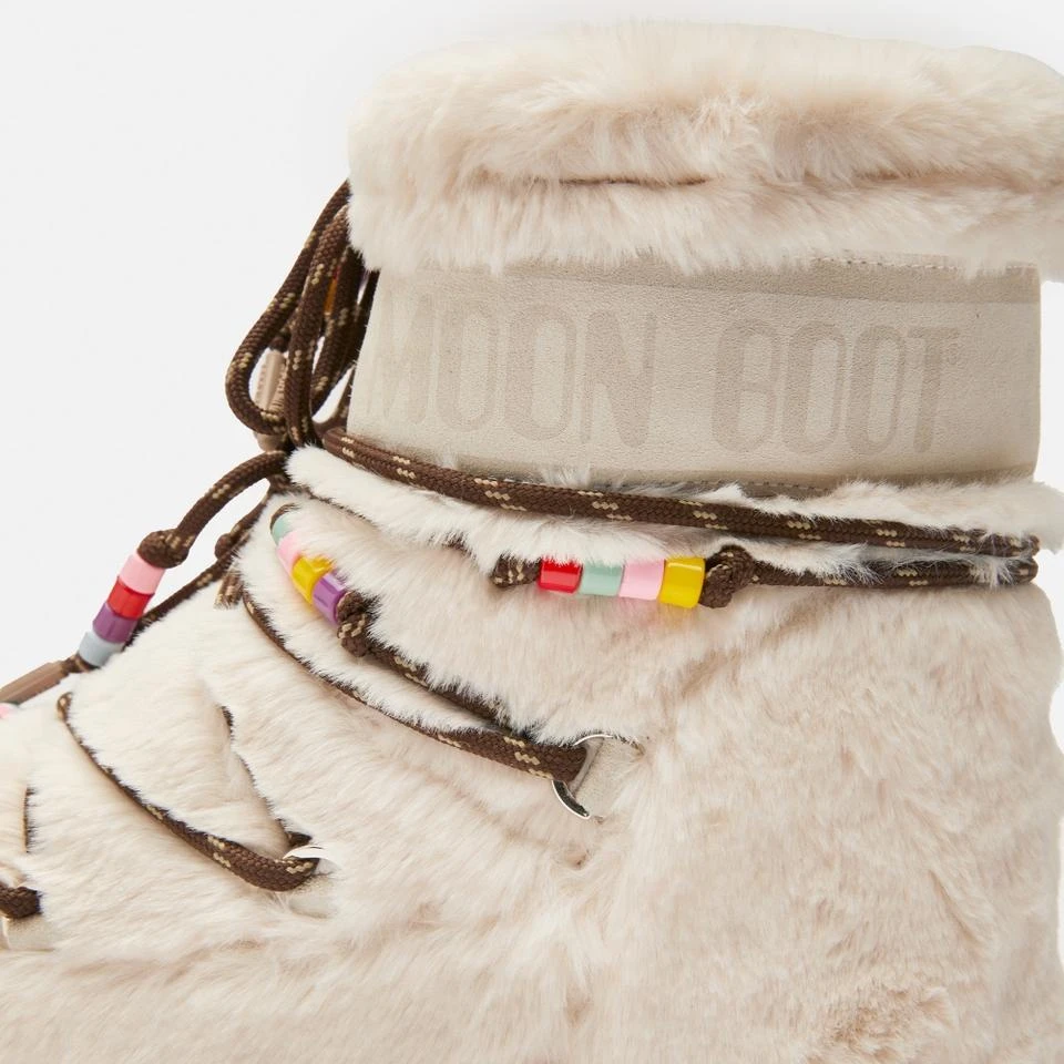 moon-boot MOON BOOT WOMEN'S ICON FAUX FUR BEADS BOOTS 4
